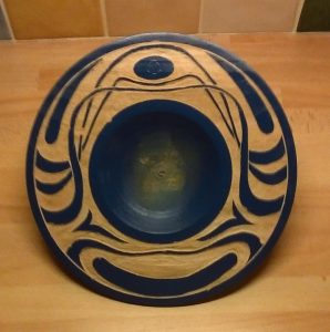 Blue Cedar carved bowl